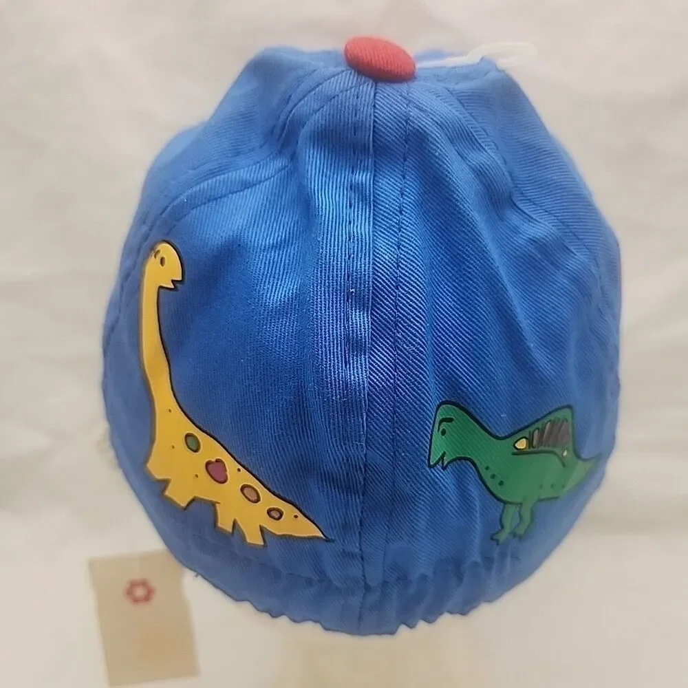 Cap Dinosaur Pattern Stretch Back Kids Ball Hat Dino Blue Colorful Kid Dazzle